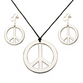 Ensemble collier et boucles d'oreilles hippie