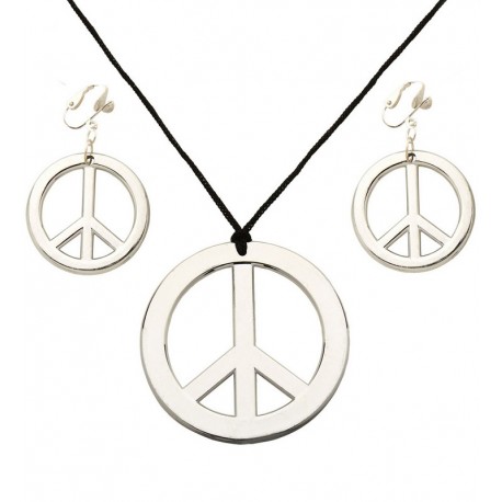 Ensemble collier et boucles d'oreilles hippie