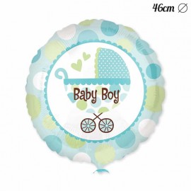 Ballon Baby Shower Garçon avec Poussette 46 cm