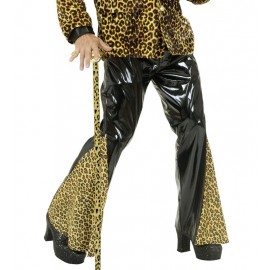 Pantalon à clochettes en léopard