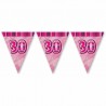 Fanion 30 Ans Rose Glitz