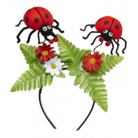 Coiffe de coccinelle avec fleurs