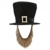 Chapeau en velours avec boucle et barbe