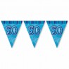 Fanion 50 Ans Bleu Glitz