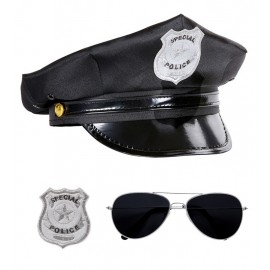 Set d'accessoires de police unisexe