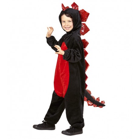 Déguisement de Dragon Noir en Peluche pour Enfants