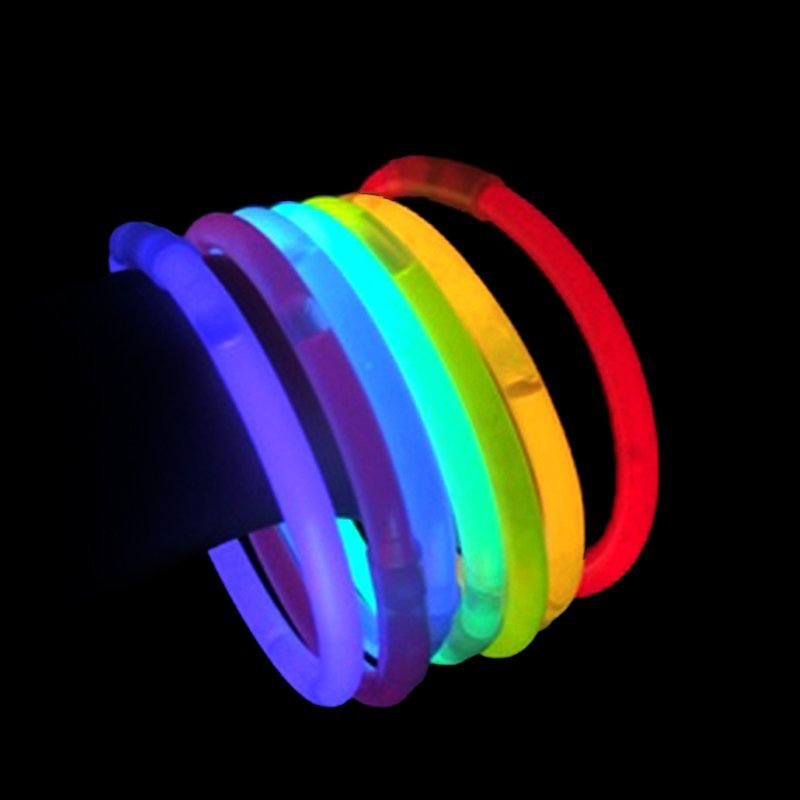 Bracelets Lumineux 100 Pièces Fluorescent Pour Fête Glow Bâtonnet