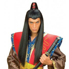 Perruque longue de samouraï