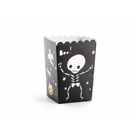 6 Boîtes Popcorn BOO 7 x 7 x 12,5 cm