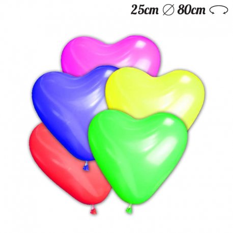 Ballons en Coeur Latex 25cm