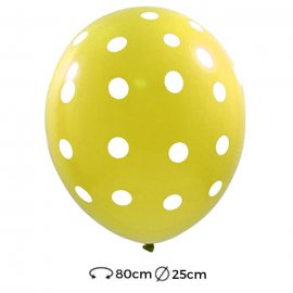 Ballons Pois Latex 25 cm