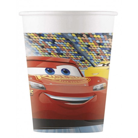 8 Vasos Cars de Papel