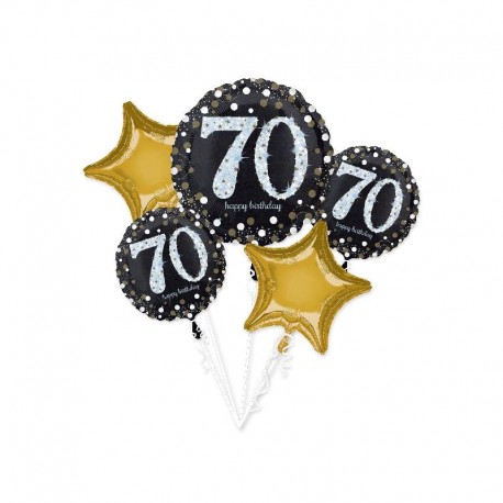 Bouquet Ballons 70 Ans Elegant