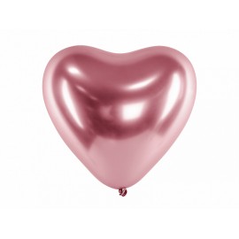 50 Ballons Cœurs Métallisés de 30 cm