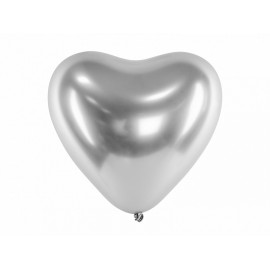 50 Ballons Cœurs Métallisés de 30 cm