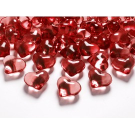 Confettis en verre coeur 21 mm