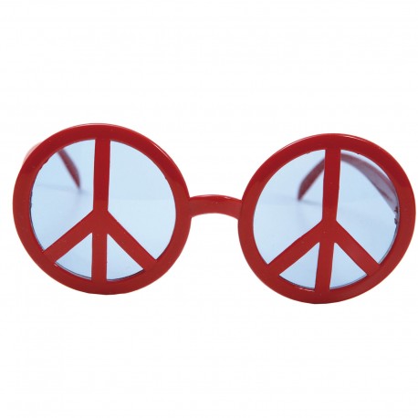 Gafas Símbolo De La Paz Rojas