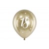 6 Ballons 18 Ans Dorés 30 cm