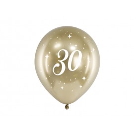6 ballons 30 Golden Years 30 cm