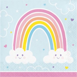 16 Serviettes nuage content de 33 cm