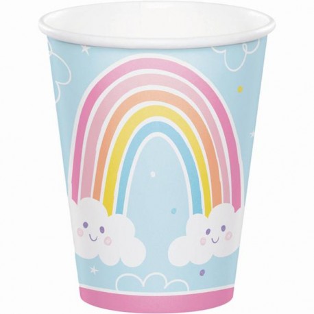 8 Vasos Happy Rainbow 237 ml