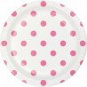 8 assiettes pois et rayures 18 cm