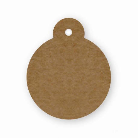 24 Cartes Kraft Boule en Épicéa 4 cm