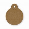 24 Cartes Kraft Boule en Épicéa 4 cm