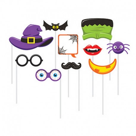 10 Accessoires Photocall Halloween pour Enfants