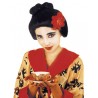 Perruque Geisha avec fleur