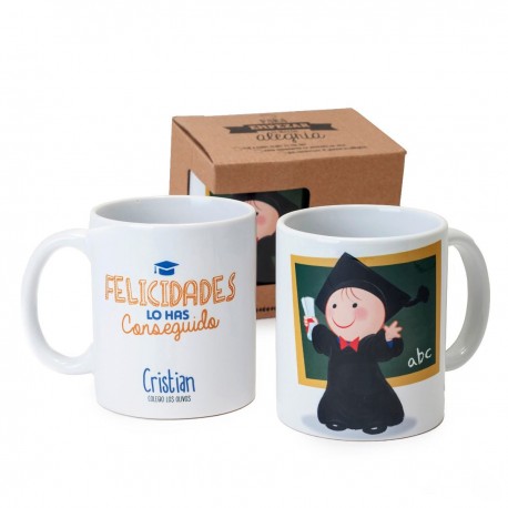 Tasse en Céramique Graduation et Tableau Noir Catalan