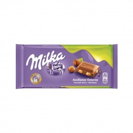 17 tablettes de chocolat Milka noisettes entières