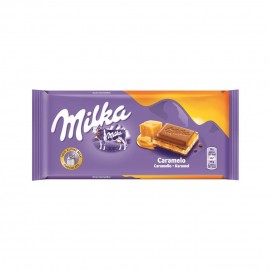 23 tablettes de chocolat Milka Caramel 