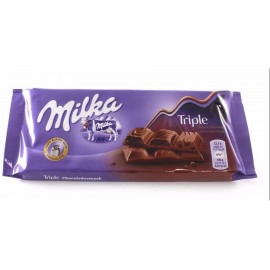 20 tablettes de chocolat Milka triple choco