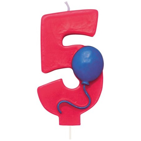 Bougie Numéro 5 avec Ballon