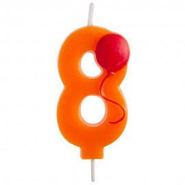 Bougie Numéro 8 avec Ballon