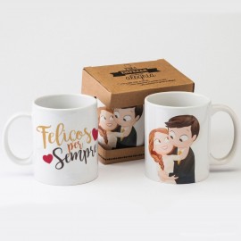 Tasse en Céramique des Amoureux "Feliços per Sempre"