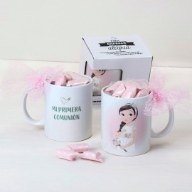 Tasse Communion fille romantique Bonbons