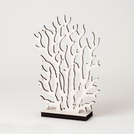 Figura Coral Madera Blanco 8 x 19 cm
