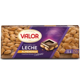 5 tablettes de cholat lait amande Valor 