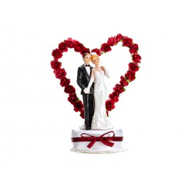 Figura Novios Arco Corazón 16 cm