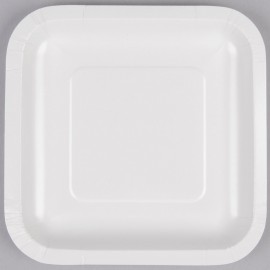 18 assiettes carrées de 18 cm