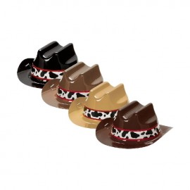 8 Mini Chapeaux de Cowboy 12 cm x 5,5 cm
