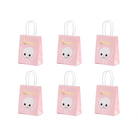 6 Sachets Tête de Mort Roses