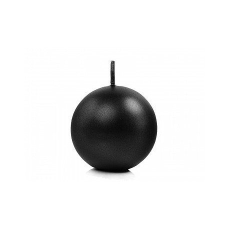 10 Velas Esferas Negras 6 cm