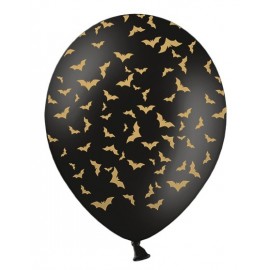 Ballon en latex avec chauve souris 30 cm