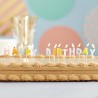 13 bougies Happy Birthday Pastel