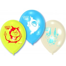 6 Ballons en Latex Yo kai Watch 22,8 cm