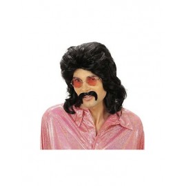 Perruque et moustache pour homme 70's