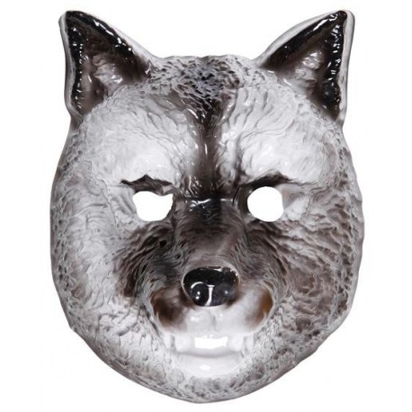 Masque loup en plastique